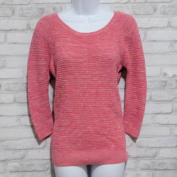 Ann Taylor Loft Marled Pink Knit Pullover Sweater Size XS - Picture 1 of 3